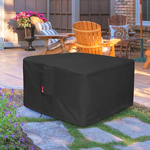 SheeChung Gas Fire Pit Cover Square - Premium Patio Outdoor Cover Heavy Duty Fabric with PVC Coating,100% Waterproof,Fits for 33 inch,34 inch,35 inch,36 inch Fire Pit Table Cover (36”L x 36”W x 24”H) - Image 5