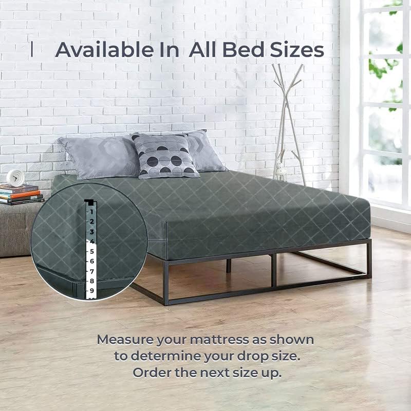 BSB HOME ® Premium Cotton Mattress Cover/Protector with Zipper Chain| Available in Provides All Around Protection with 360° Encasing |72''x48'' (6x4 ft) - Pack of 1 - Grey - Image 3