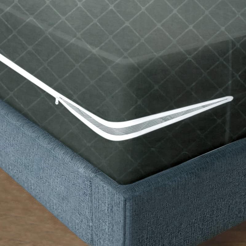 BSB HOME ® Premium Cotton Mattress Cover/Protector with Zipper Chain| Available in Provides All Around Protection with 360° Encasing |72''x48'' (6x4 ft) - Pack of 1 - Grey - Image 4