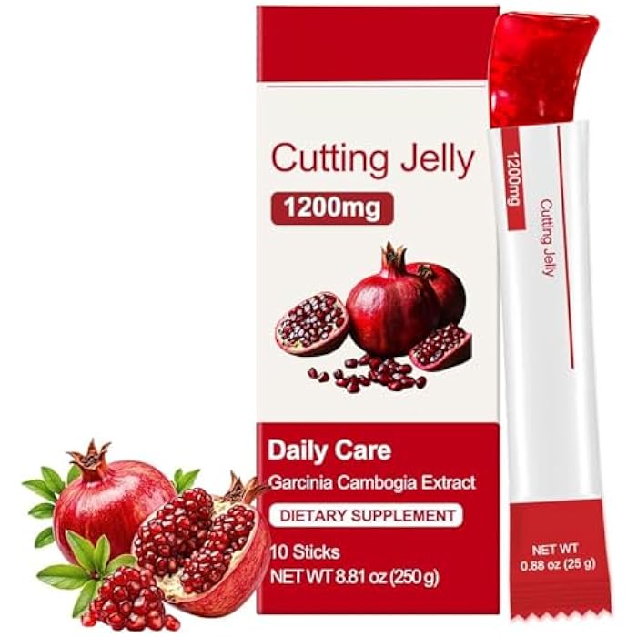 Zenbora Cutting Jelly Stick for Balanced Blood Sugar Level, Digestion & Long-Time Fuller Support, Boost Metabolism, with Garcinia Cambogia HCA, Chia Seeds, Corn, Clean Formula, Pomegranate Flavor |10 Sticks - Image 1