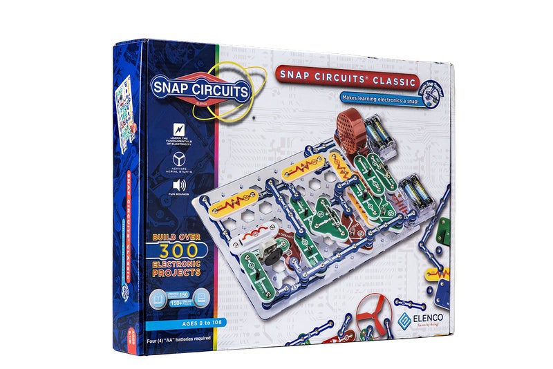 Snap Circuits Classic SC300 Electronics Exploration Kit Over 300 Projects Full Color Manual Parts STEM Educational Toy for Kids 8 23 x 136 x 193 inches