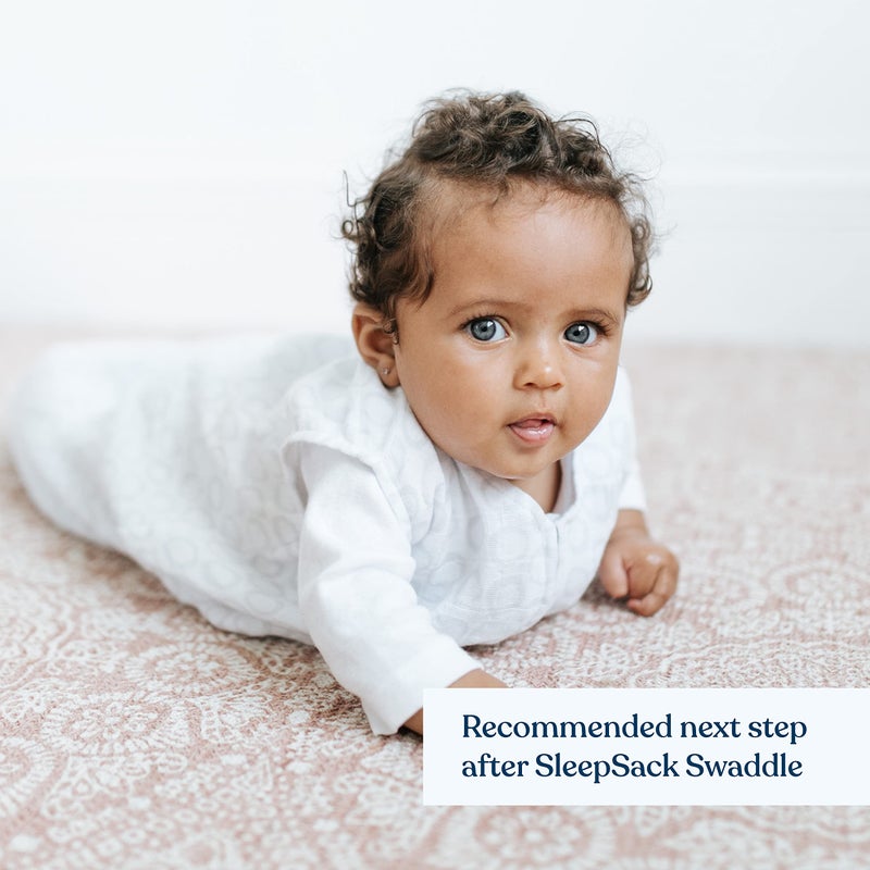 HALO 100% Cotton Muslin Sleepsack Wearable Blanket, TOG 0.5, Circles Grey, Medium - Image 3