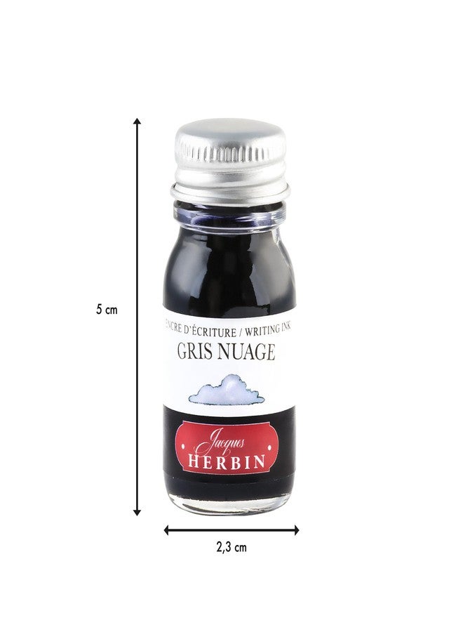 Jacques Herbin Herbin Ink Bottle (Gris Nuage - 10ML) 11508T - Image 2