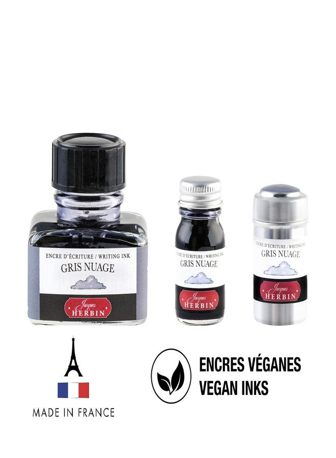 Jacques Herbin Herbin Ink Bottle (Gris Nuage - 10ML) 11508T - Image 5