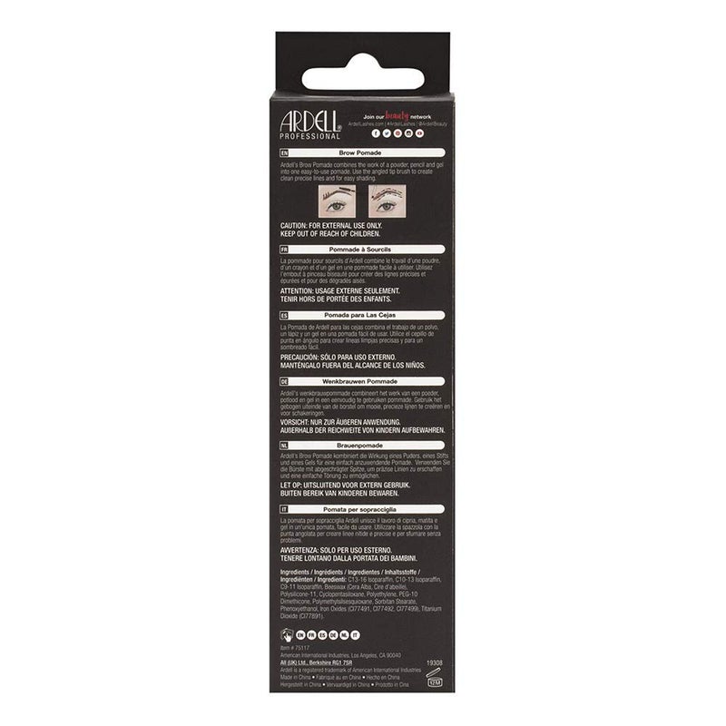 ARDELL بودرة حواجب أرديل - بني متوسط، مكياج حواجب مقاوم للتلطخ وطويل الأمد، مع فرشاة دقيقية مزدوجة الطرف وسبولي لتعريف الحواجب بشكل طبيعي، 1 عبوة - Image 2