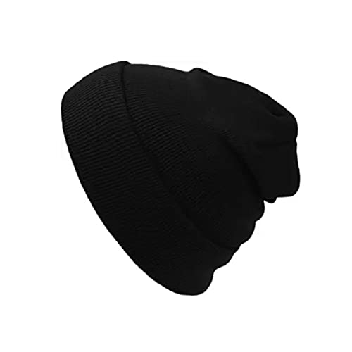 Cap kydely Cap911 Unisex Plain 12 inch long Beanie, Black, One Size - Image 1