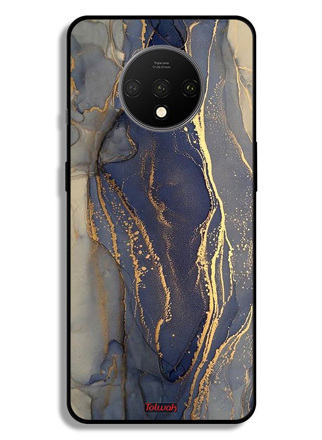 Tolwak OnePlus 7T Protective Case Cover Gliter Marble Pattern - Image 2