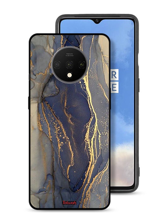 Tolwak OnePlus 7T Protective Case Cover Gliter Marble Pattern - Image 1