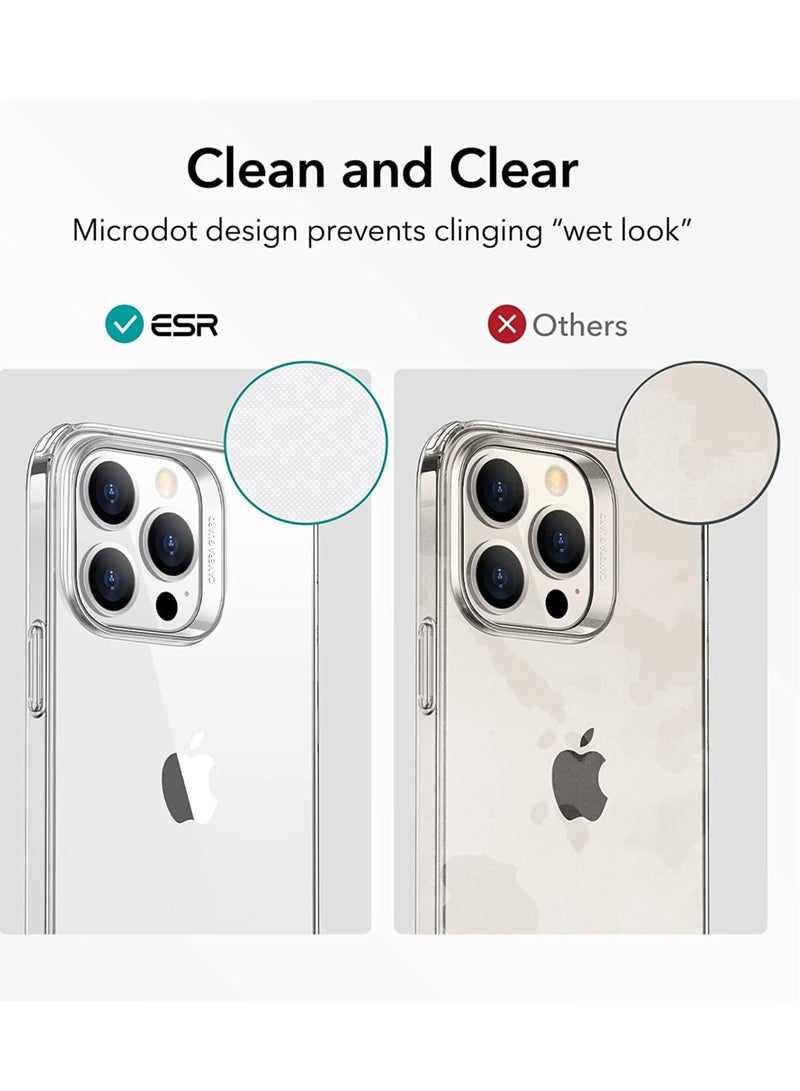 حافظة آيفون 14 برو ماكس 6.7 بوصة مضادة للاصفرار خلفية عسكرية، خلفية صلبة مضادة للانفجار، حافظة رقيقة للغاية، حماية مضادة للصدمات، حافظة عدسة شفافة تغطي كامل آيفون 14 برو ماكس - Image 5