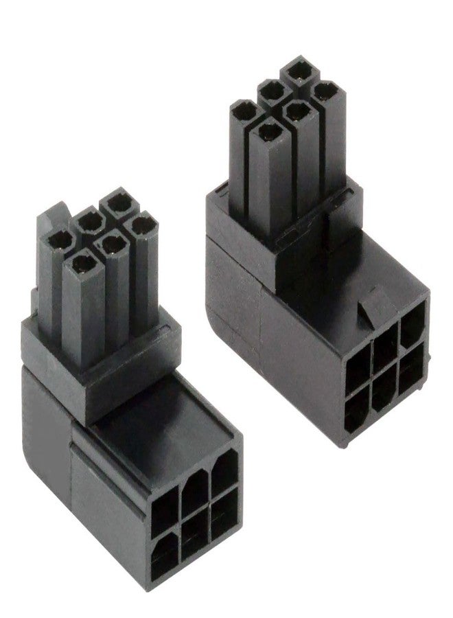 chenyang 2 Pack ATX 6Pin 90 Degree Angled GPU Graphics Card Power Connector Adapter - Image 1