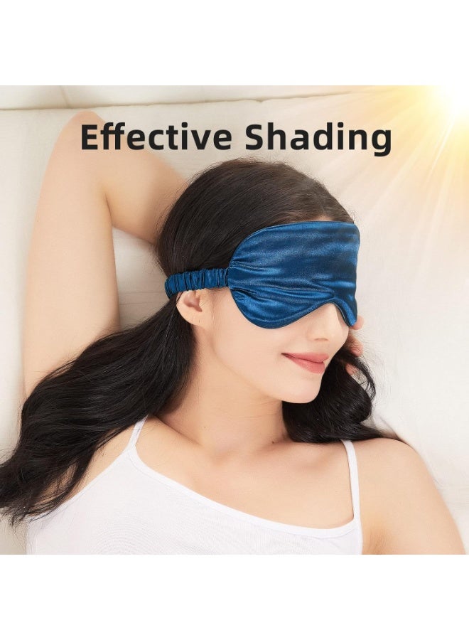 VIUAUAX Sleep Masks 4 Pack Silky Eye Cover Soft Satin Blindfold Elastic Strap Night Eye Shade for Women Men.Eye Mask: Light-Blocking Without Pressure, Summer Double-Sided Sleep Mask for Men and Women Light-Opaque, Adjustable Eye Protection Cover - Image 3