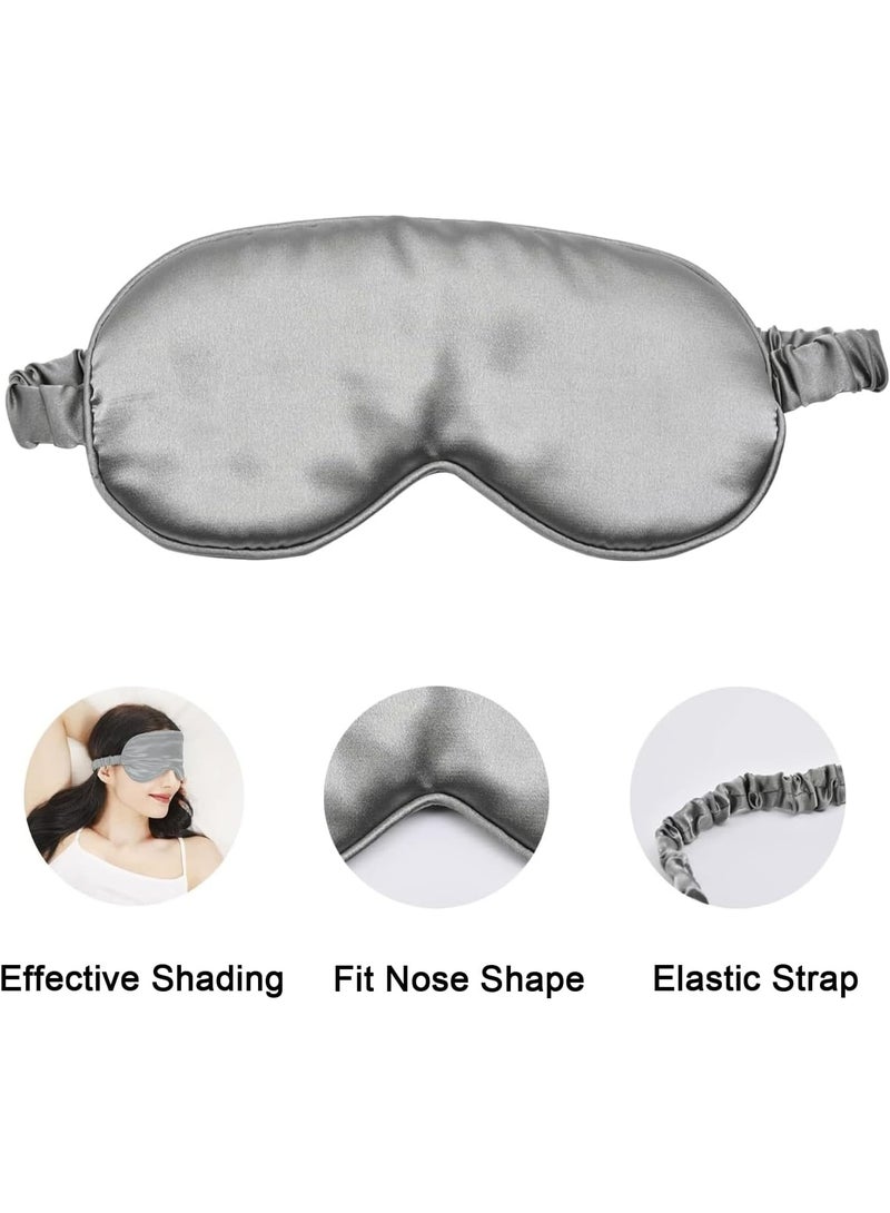 VIUAUAX Sleep Masks 4 Pack Silky Eye Cover Soft Satin Blindfold Elastic Strap Night Eye Shade for Women Men.Eye Mask: Light-Blocking Without Pressure, Summer Double-Sided Sleep Mask for Men and Women Light-Opaque, Adjustable Eye Protection Cover - Image 4