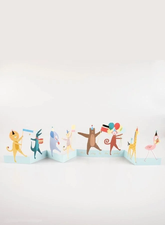Meri Meri Animal Parade Concertina Greeting Card