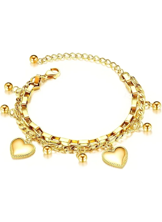 Lee Cooper Women's Stainless Steel Gold Plating Bracelet