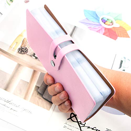 Padike RFID Credit Card Holder Business Card Organizer Business Card Holder, with 96 Card Slots Credit Card Protector for Managing Your Different Cards to Prevent Loss or Damage (Pink) - Image 3