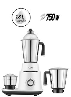 Flexy 750W Powerful mixer Grinder Blender with 3 Stainless Steel Jars - 3-in-1 Functionality  - Image 1