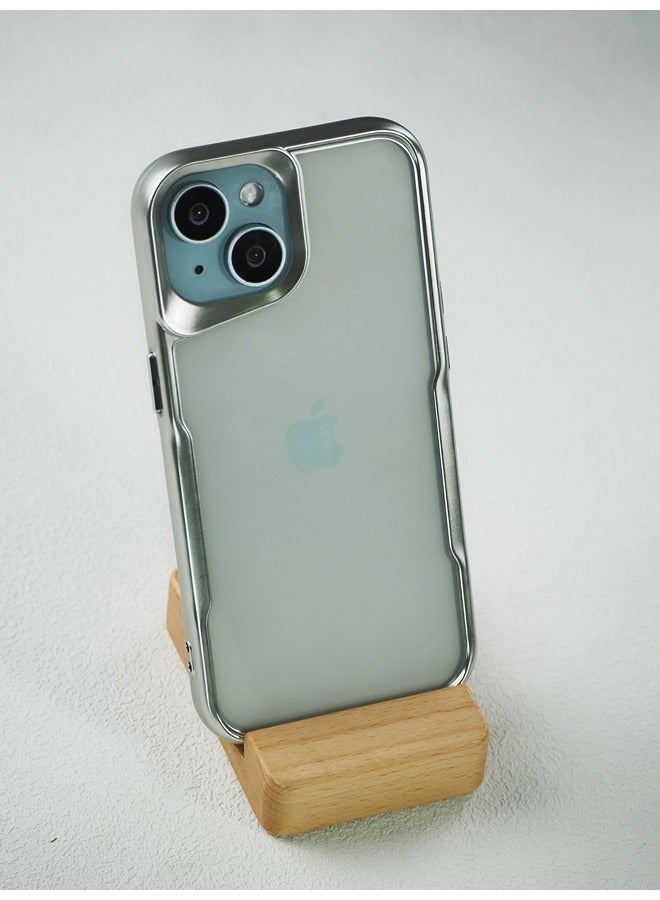 ShebSheb iPhone 15 Plus Case, Non-Yellowing Shockproof Phone Bumper Cover, Anti-Scratch Clear Back - Image 1