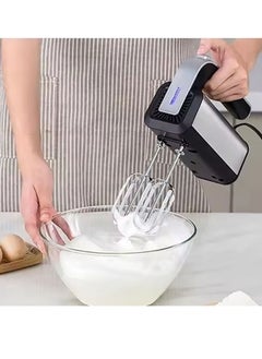 sokany 5 Speed Hand Mixer, 800W Electric Whisk, Professional Handheld Mixer for Baking, Egg Beater, Includes Stainless Steel Beaters and Dough Hooks, 2 Dough Hooks, 2 Beaters for Easy Whipping, Mixing Cookies, Brownies, Cakes, and Dough Batters,SK-6651 (Black)  - Image 3