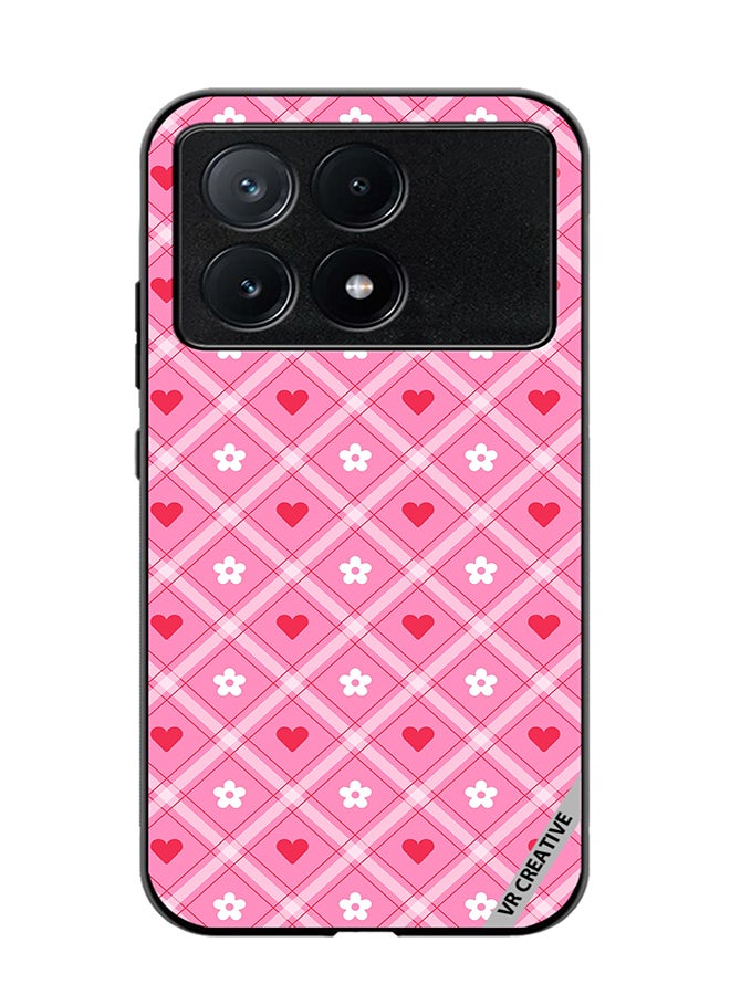 VR CREATIVE Protective Case Cover For Xiaomi Poco X6 Pro Cute Heart Love Daisy Flower Design Multicolour - Image 1