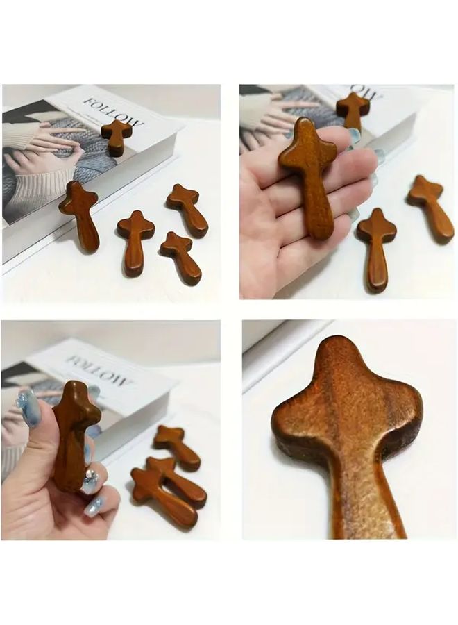 Mini Wooden Crosses 11pcs Portable Pine Hand Held Prayer for Religious Occasion - Image 5