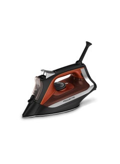Rowenta Access Stainless Steel Soleplate Steam Iron For Clothes 300 Microsteam Holes Cotton Wool Poly Silk Linen Nylon 1700 Watts Portable Ironing Fabric And Garment Steamer Dw2360 Black  - Image 1