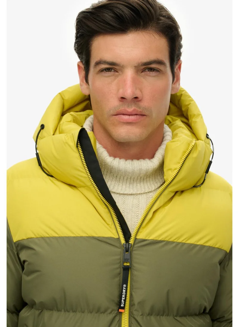 Colourblock Hooded Puffer Jacket