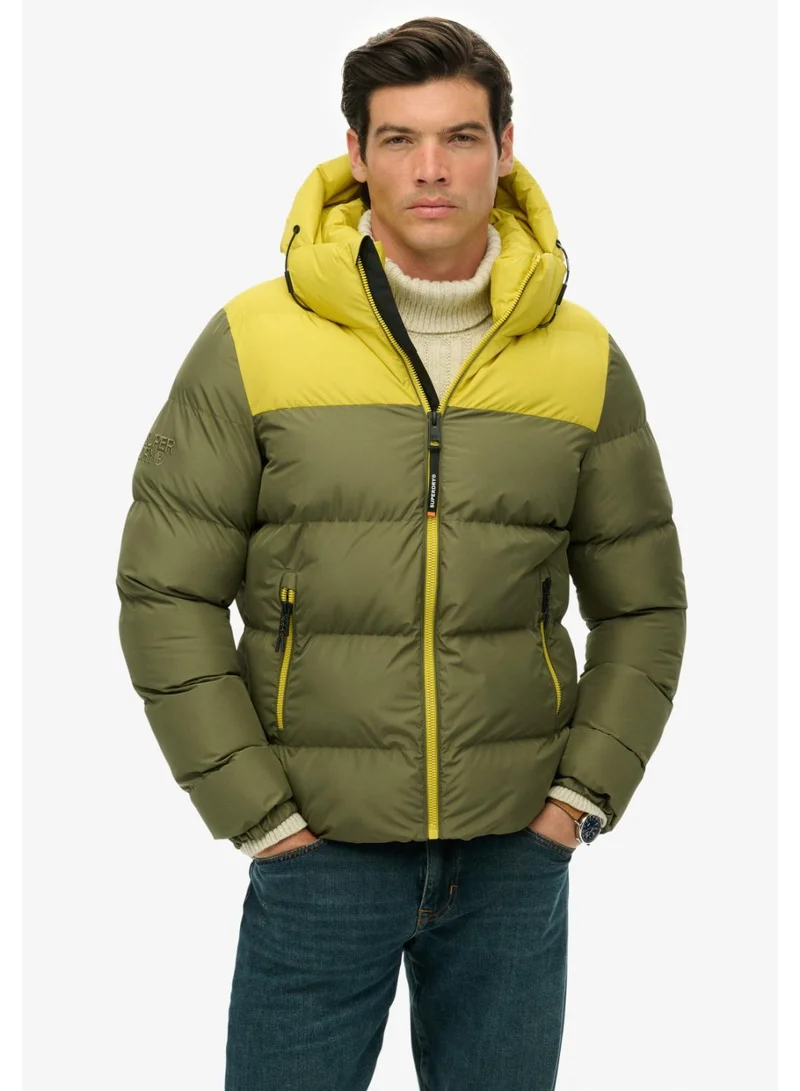 Colourblock Hooded Puffer Jacket
