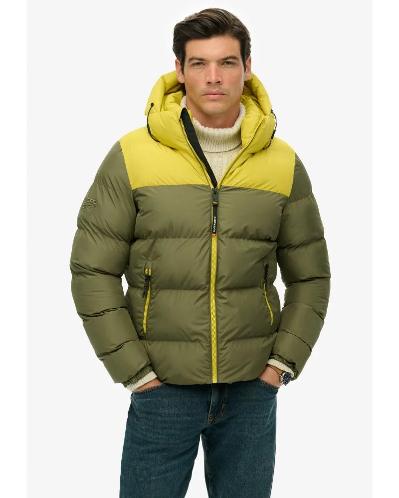 Superdry Colourblock Hooded Puffer Jacket
