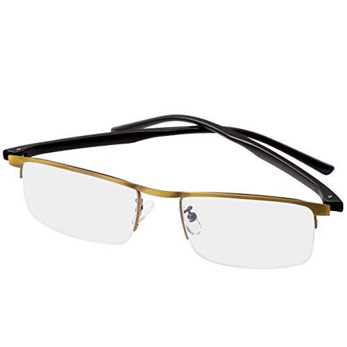 MIRYEA Progressive Multifocus Computer Reading Glasses Blue Light Blocking Multifocal Readers for Men and Women Multi Focus Eyeglasses Eyewear Anti Glare Light Weight TR90 Semi-rimless Frame - Image 3