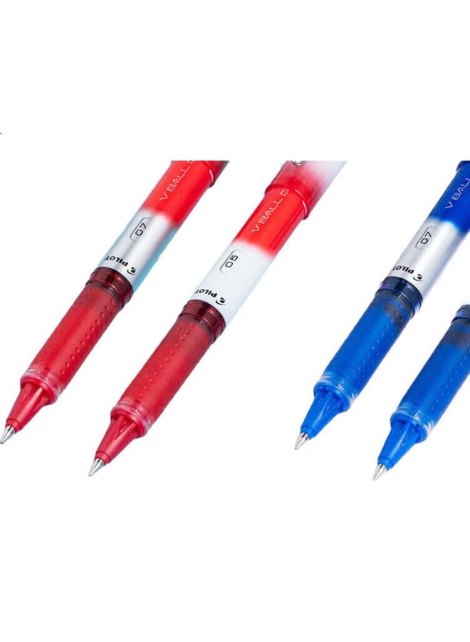 Pilot V-Ball Pen, Rollerball Pen, Bullet Tip Gel Pen, Non-Slip Signature Pen, For Students And Office Use, Bln-Vbg5 Bls-Vbg5, 0.5Mm, 1 Pen + 3 Refills, Red - Image 2