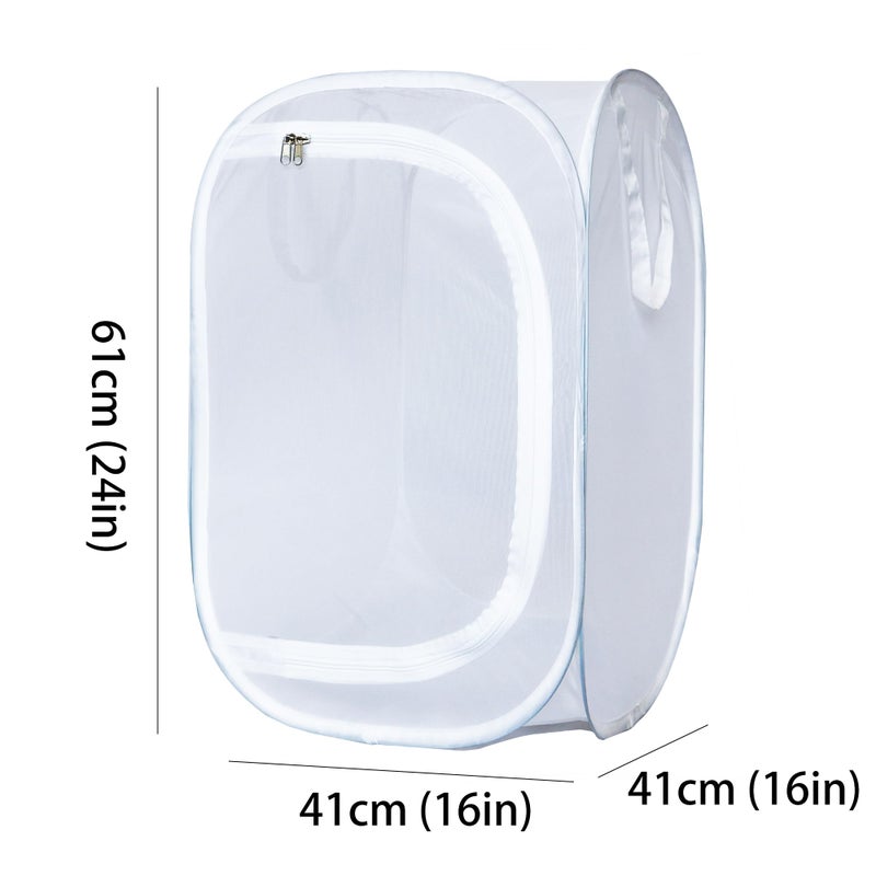 GDanes Pop-up Insect and Butterfly Habitat Cage Terrarium Clear Mesh Enclosure - 16" x 16" x 24" - Image 5