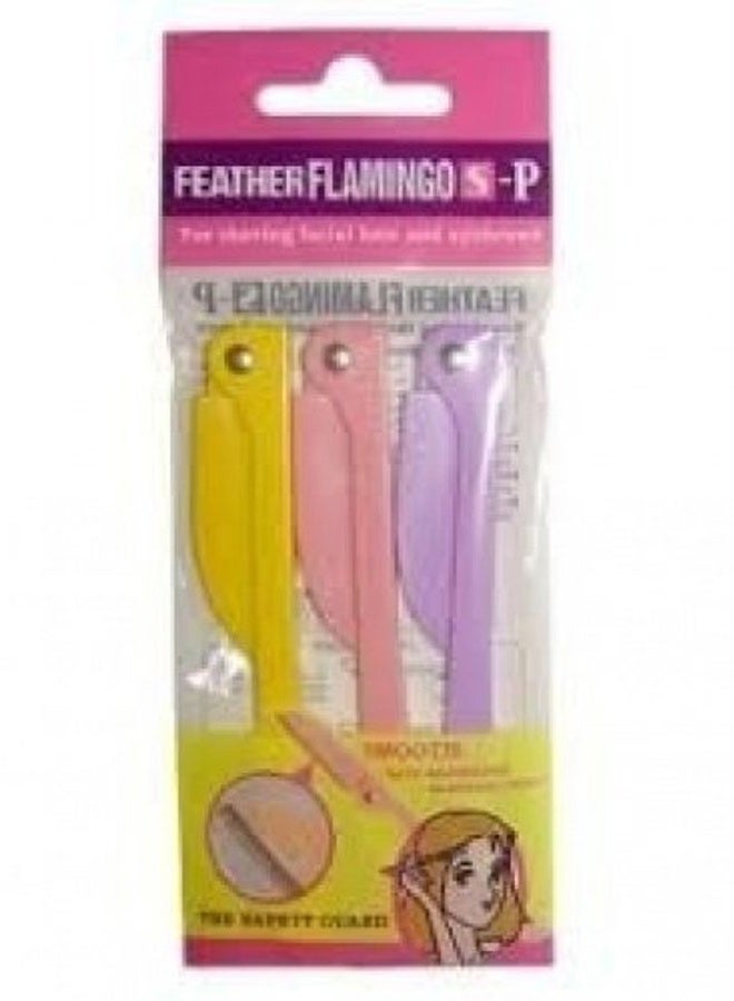 Feather Flamingos FEATHER Flamingo facial touch-up razor RFLS-P (2 PACKS - 6 Razors) - Image 2
