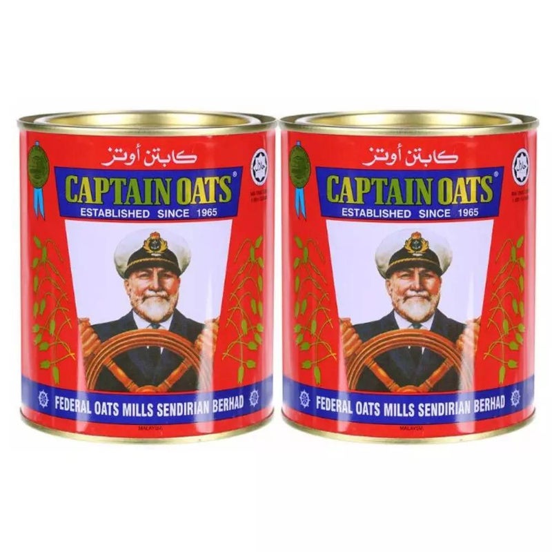 Captain Cooking Oats Tin Can 2X500gms- Red