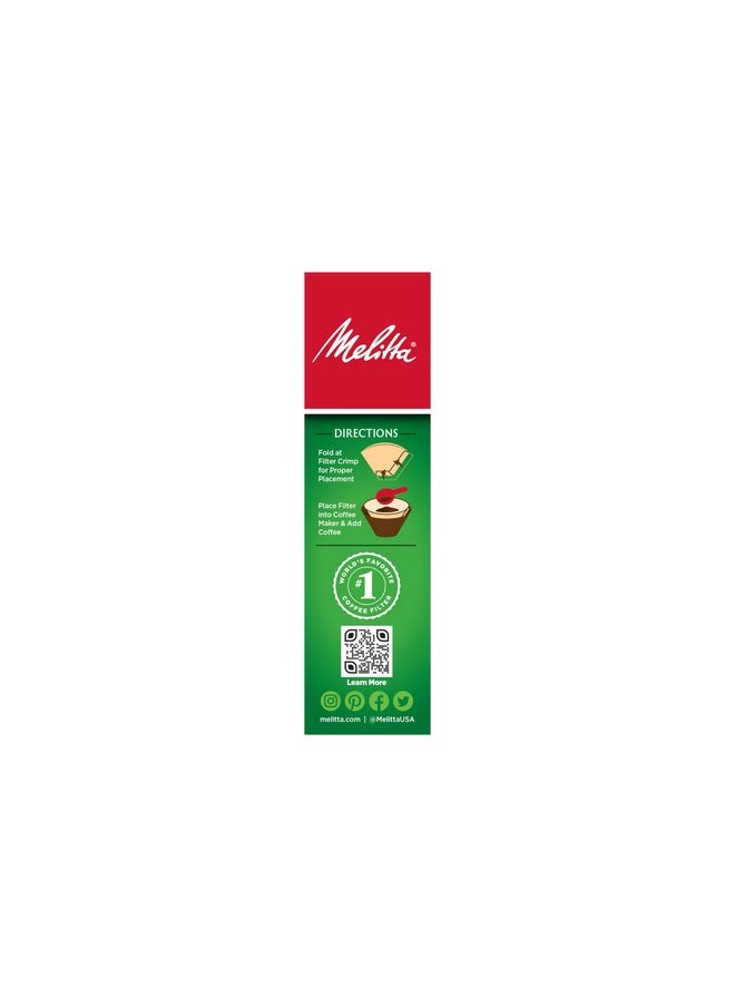 Melitta - Melitta #4 Cone Coffee Filters, Unbleached Natural Brown, 100 Total Filters Count - Packaging May Vary - Image 1