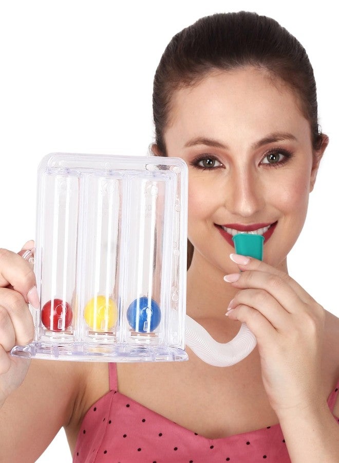 BeatStock 3 Ball Lung Exerciser/ Respiratory Exerciser/ Respirometer Spirometer for Breathing Exerciser with Lung Strengthener (Multi, 1) - Image 1