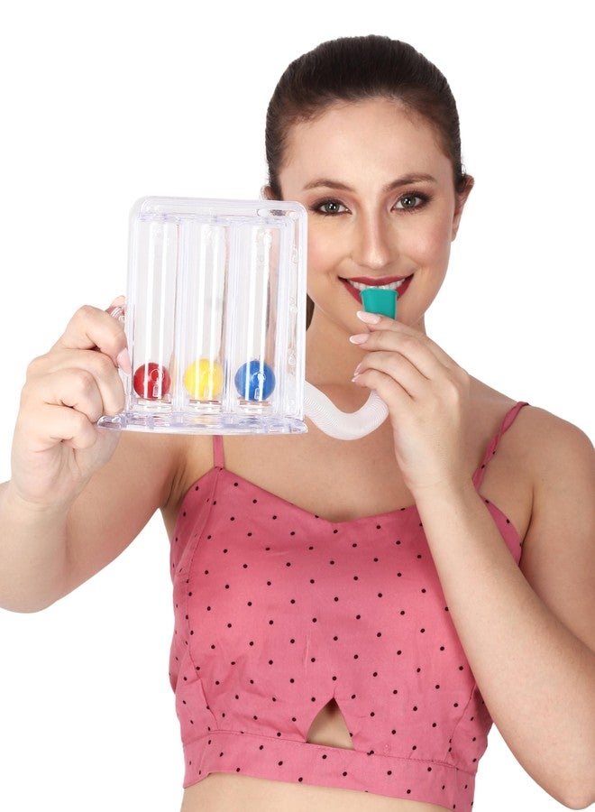 BeatStock 3 Ball Lung Exerciser/ Respiratory Exerciser/ Respirometer Spirometer for Breathing Exerciser with Lung Strengthener (Multi, 1) - Image 4
