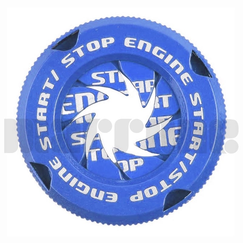 Marrone Bike & Car Engine Start/Stop Switch Cover/Ignition Lock Cap Cover Push Button Decorative Auto Accessories For All Bikes & Cars (Blue) - Image 1