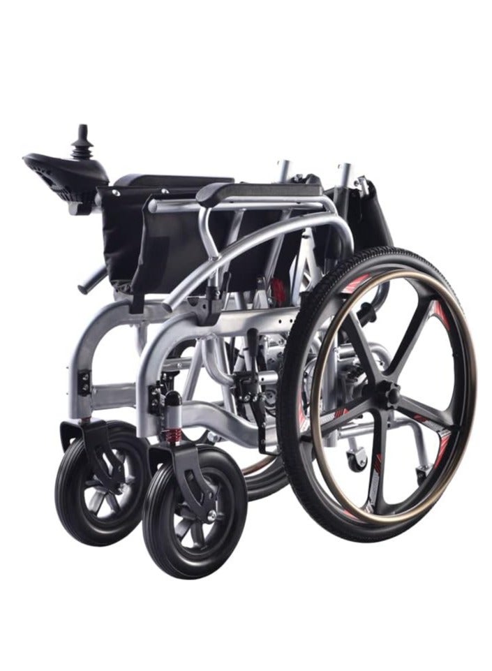 Cool Baby COOLBABY portable folding electric wheelchair 24 inch magnesium alloy rear wheel front wheel shock absorption adult electric wheelchair elderly electric wheelchair - Image 2