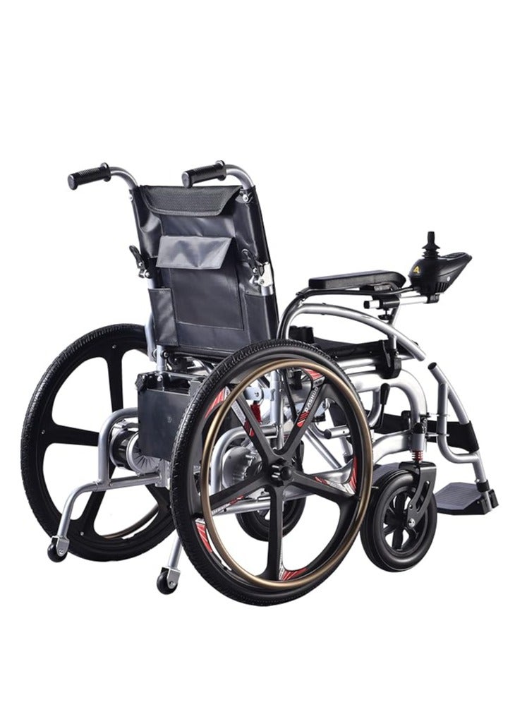 Cool Baby COOLBABY portable folding electric wheelchair 24 inch magnesium alloy rear wheel front wheel shock absorption adult electric wheelchair elderly electric wheelchair - Image 4