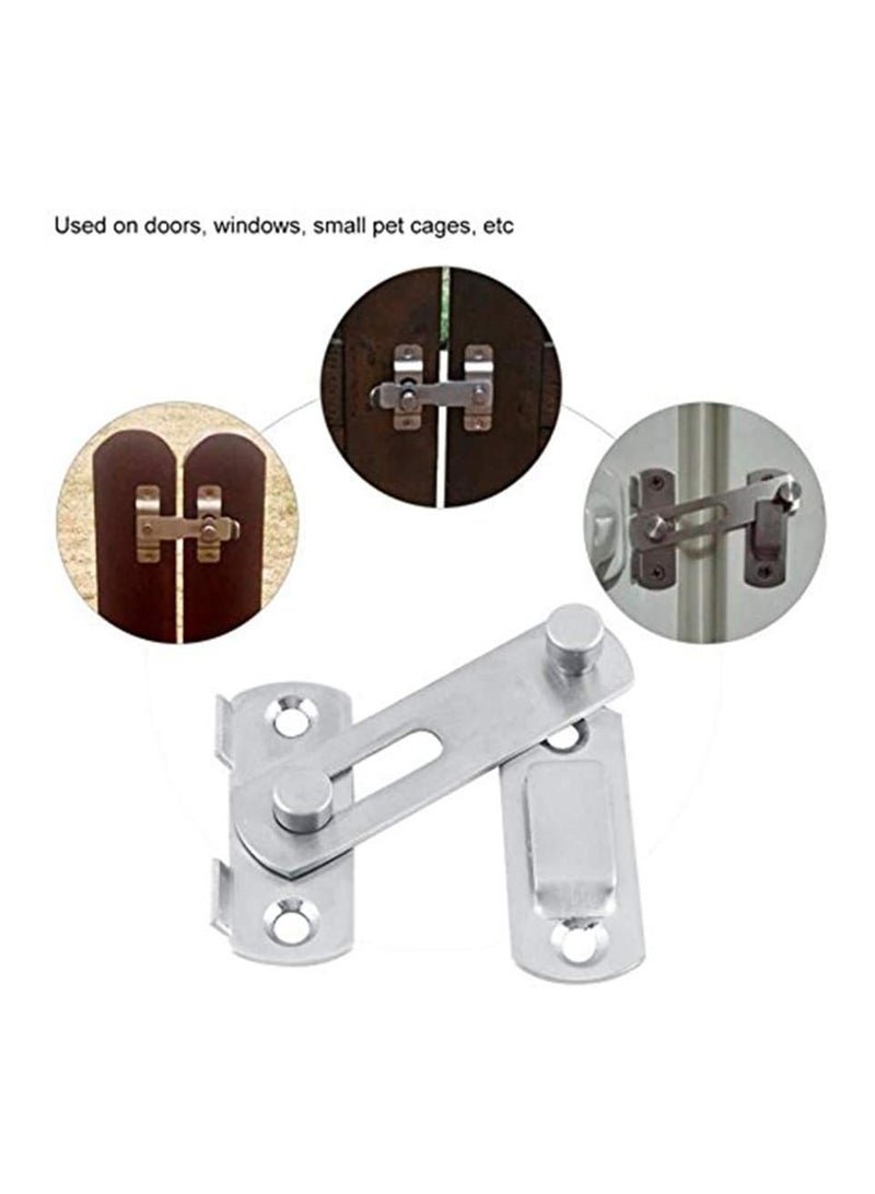 SYOSI Safety Door Lock, Stainless Steel Flip Latch Gate Latches Bar Latch Hasp Lock Sliding for Window Cabinet Room Accessorries, Brushed Finish - Image 5