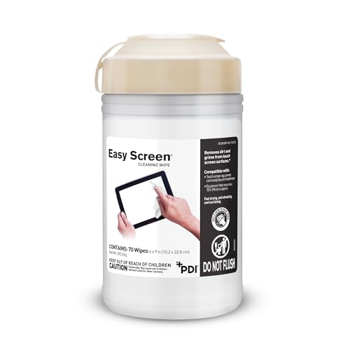 PDI Easy Screen Cleaning Wipes, Electronic Screen Cleaning, Laptops, Monitors, Phone, Tablet, TV Screen Cleaning Wipe, 70 Wipes per Canister, Large 9"x 6" Durable Wipe - Image 4