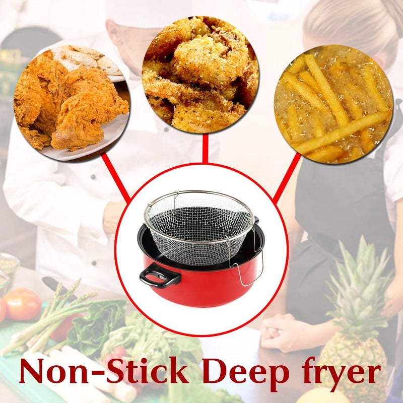 Housewares (Non Stick Deep Fryer with Frying Basket and Glass Lid, 6.5 Quart) - Image 4
