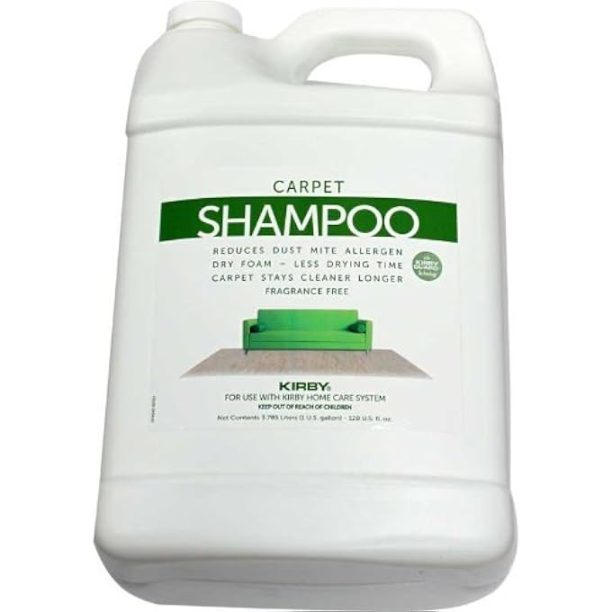 Genuine Kirby Allergen Reduction Shampoo One Gallon, (Unscented) Fragrance Free