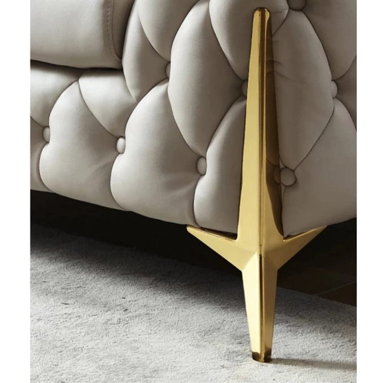 Generic Aakash Decor Sofa Hardware Leg 18 Inch 45 Cms Sofa Furniture Gold Glossy Finish Stainless Steel Heavy Model Talwar Shape Design Sofa Leg Set of 4  - Image 2