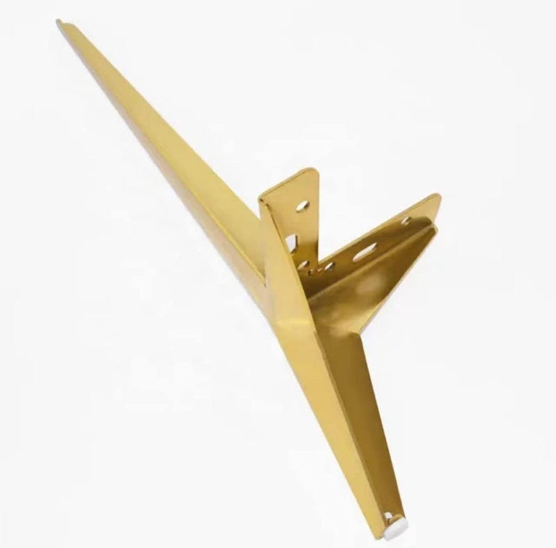 Generic Aakash Decor Sofa Hardware Leg 18 Inch 45 Cms Sofa Furniture Gold Glossy Finish Stainless Steel Heavy Model Talwar Shape Design Sofa Leg Set of 4  - Image 4