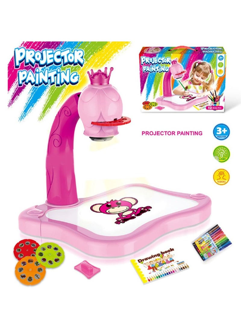 TOY GARDEN Kids Projector Painting Set with Light and Music | Drawing and Tracing Toy for Children Aged 3+ | Includes 12 Image Discs, Marker Pens, and Drawing Book | Educational and Creative Gift for Girls and Boys  - Image 1