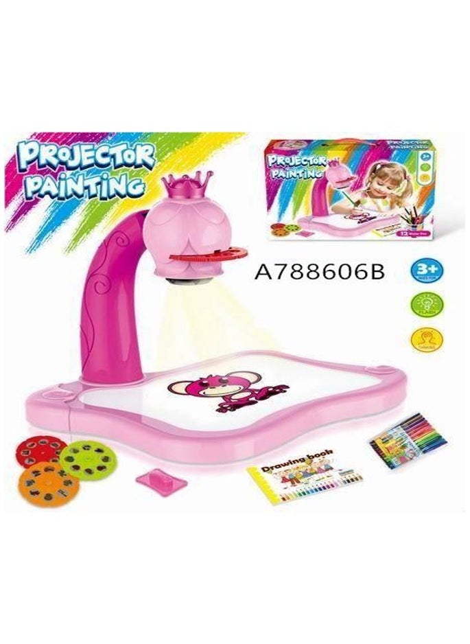 TOY GARDEN Kids Projector Painting Set with Light and Music | Drawing and Tracing Toy for Children Aged 3+ | Includes 12 Image Discs, Marker Pens, and Drawing Book | Educational and Creative Gift for Girls and Boys  - Image 5
