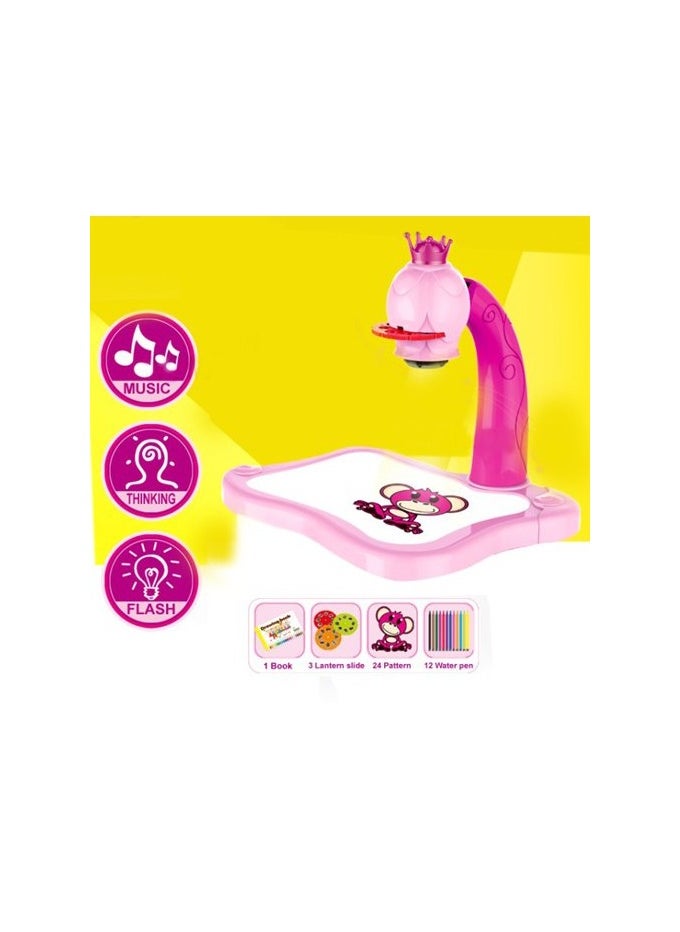 TOY GARDEN Kids Projector Painting Set with Light and Music | Drawing and Tracing Toy for Children Aged 3+ | Includes 12 Image Discs, Marker Pens, and Drawing Book | Educational and Creative Gift for Girls and Boys  - Image 2