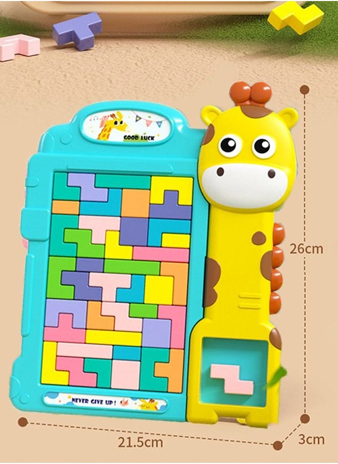 Generic - Giraffe Shape Stacking Toys Games Tetris Building Blocks with Brackets Colorful Montessori Jigsaw Puzzle Toddler Educational Toys - Image 1