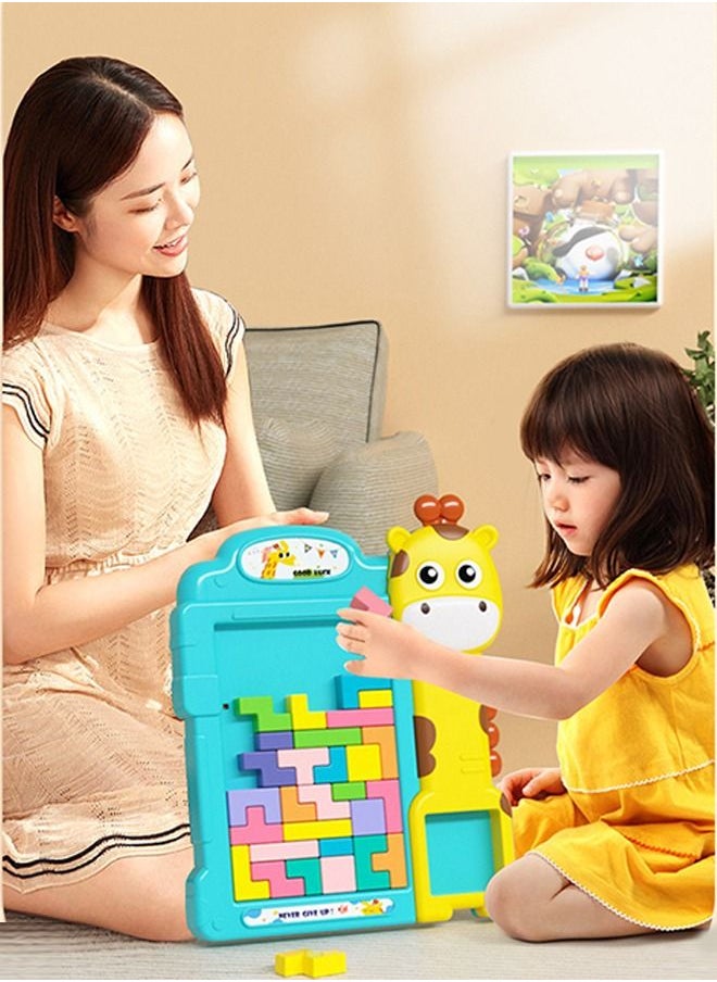 Generic - Giraffe Shape Stacking Toys Games Tetris Building Blocks with Brackets Colorful Montessori Jigsaw Puzzle Toddler Educational Toys - Image 1